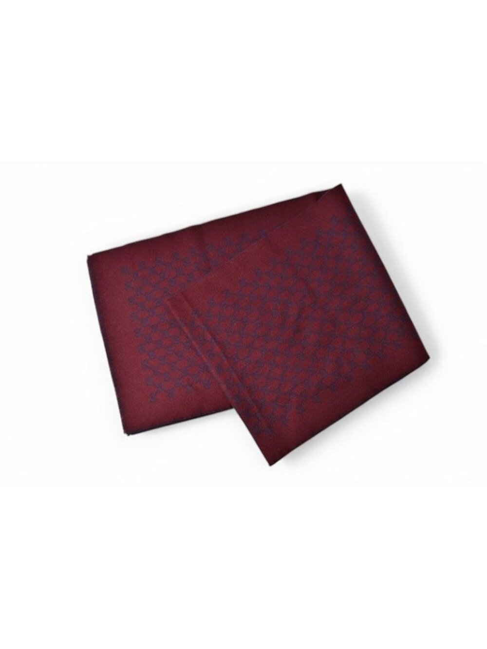Gucci Scarf Reversible Winter Wool GG Wine Navy